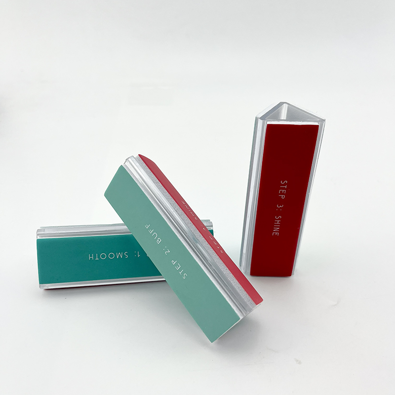 OEM 3 Sided Nail Buffer White Corundum Beauty Manicure Tool Portable Nail File