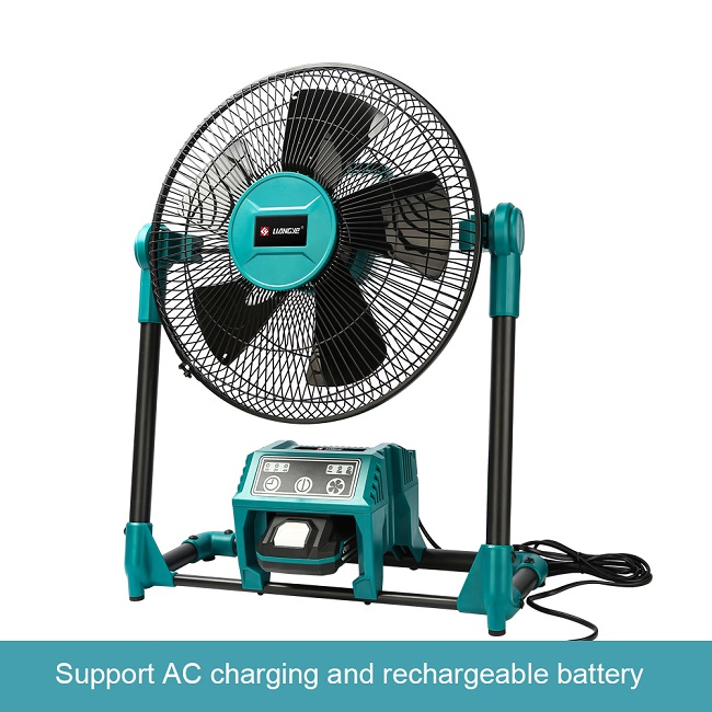 Liangye 18V Rechargeable Battery or AC Powered Fan for Jobsite