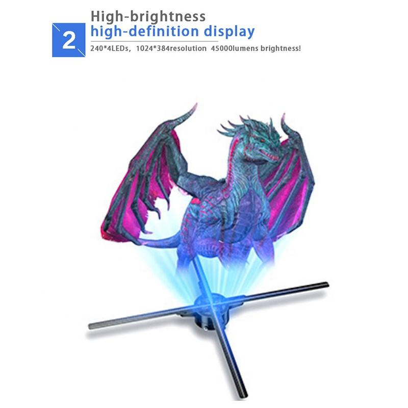 Large Size 3D Hologram Fan with WiFi APP Control for Trade Show