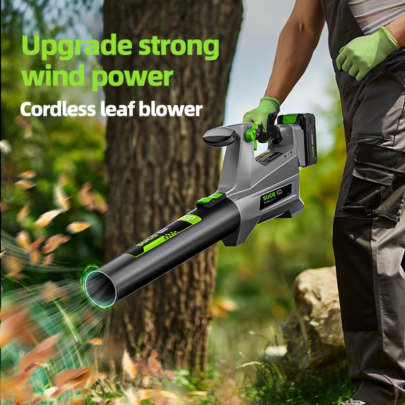 Suca New Professional Electric Leaf Blower Hand Held Rechargeable Lawn Blower Cordless Battery Grass Blower