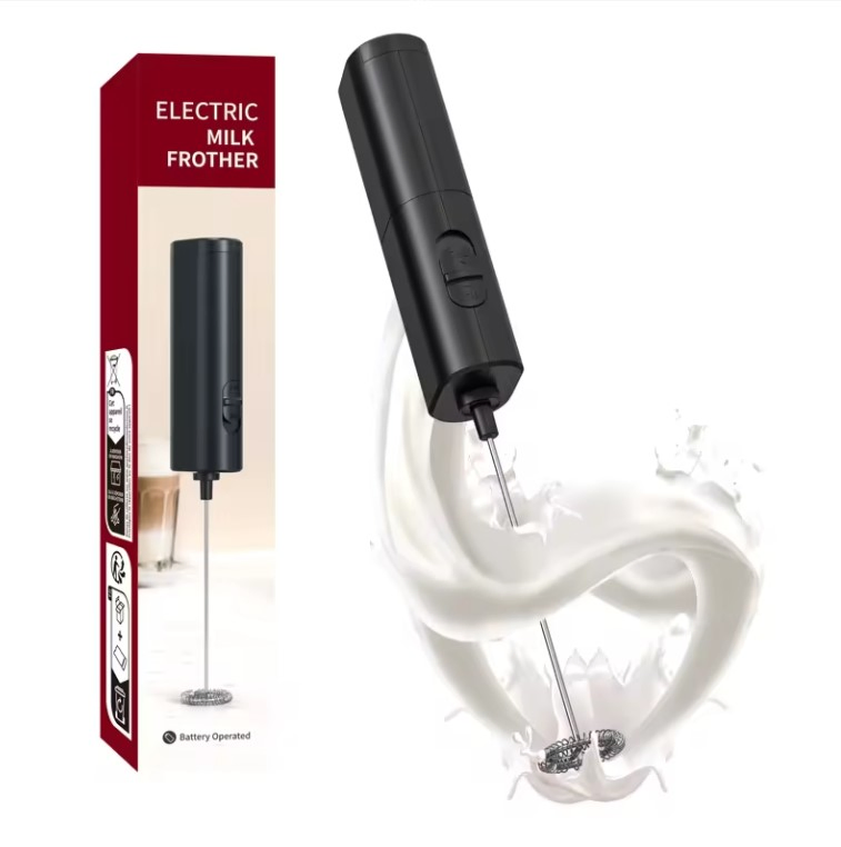 Milk Frother Handheld Battery Operated Milk Foamer Electric Mini Drink Mixer for Coffee Lattes