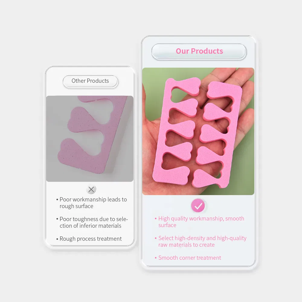 Manicure and Pedicure Supplies Nail Art Beauty Tool EVA Foot Care Soft Premium Foam Toe Separator