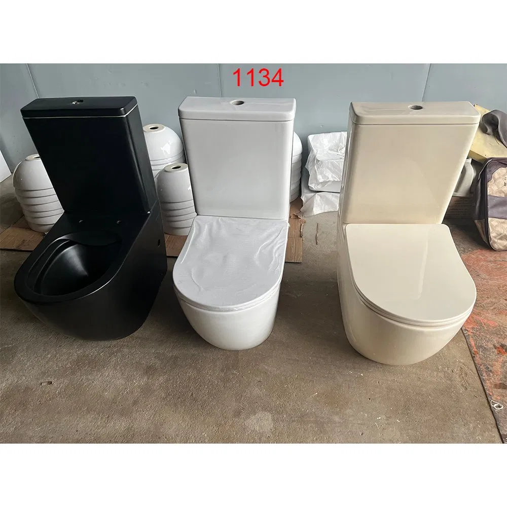 North American P Trap Washdowm Glazed Ceramic Bone Color Toilet