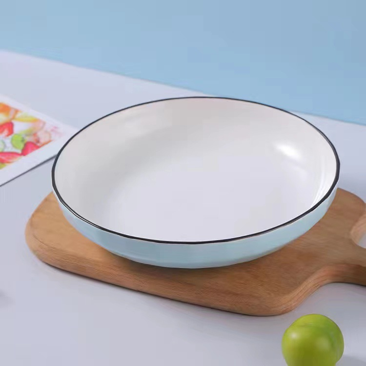 Fruit Rice Soup Plate Colors Glaze 7"8" Porcelainware Ceramics Tableware