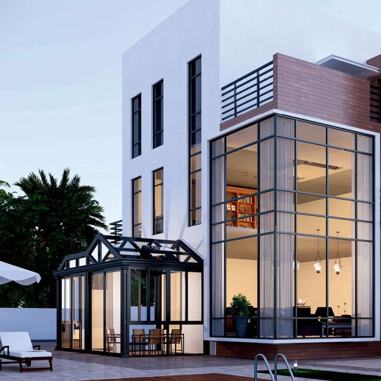 Conservatory Sunroom Smart Luxury Automated High-End Sunroom for Elegant Living