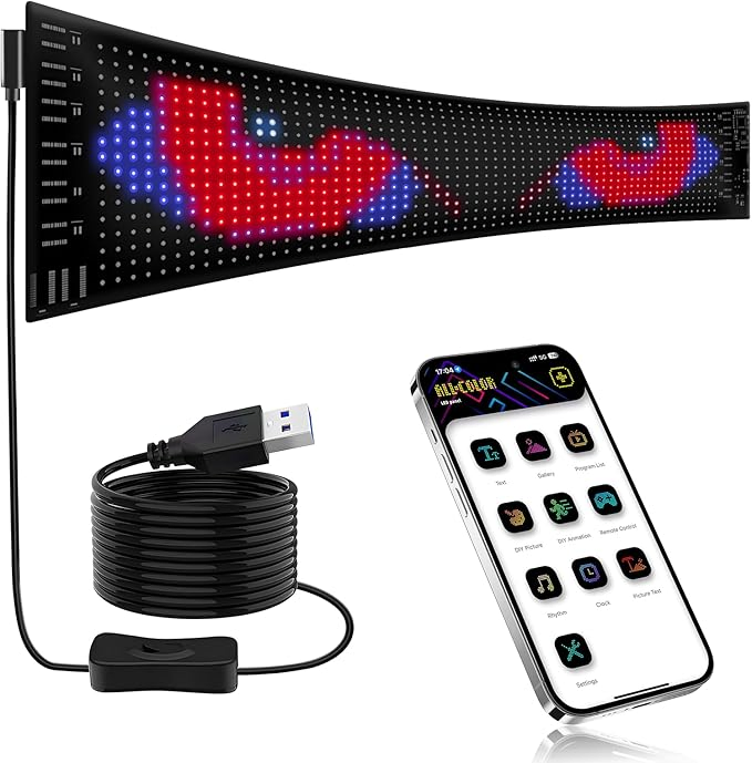 Гибкая LED панель для авто с APP управлением