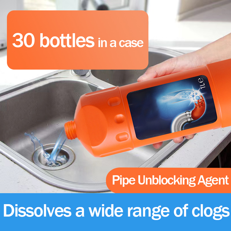 Quickly Dissolve and Unclog Without Harming The Pipes 1L of Pipe Unblocking Agent