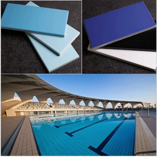 International Norms 240X115mm White Glossy Surface Standard Swimming Pool Edge Tiles for Professional Project