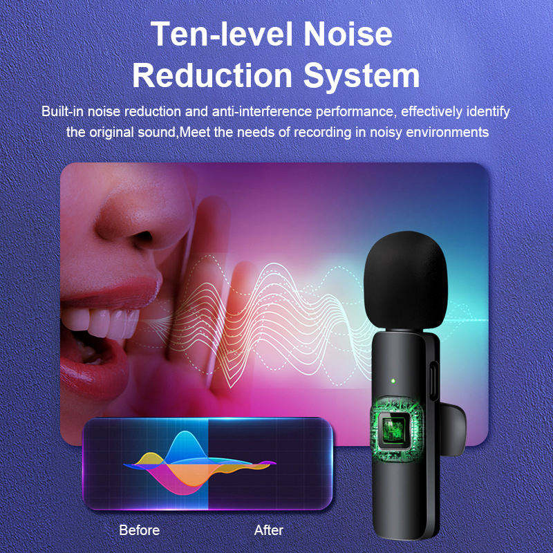 Professional Wireless Lavalier Microphones for Smartphones and Cameras