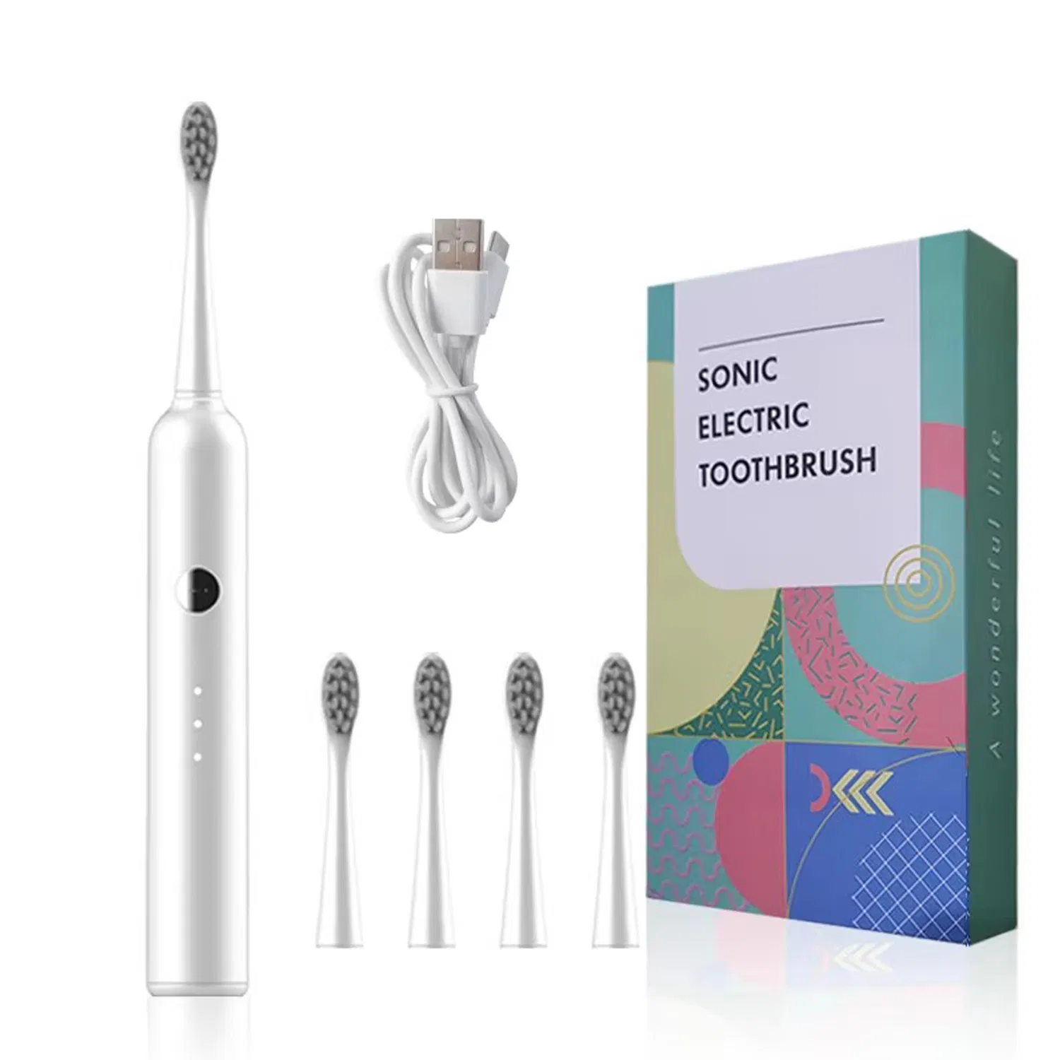 USB Rechargeable Powered Automatic Sonic Power Smart Auto Electric Toothbrush