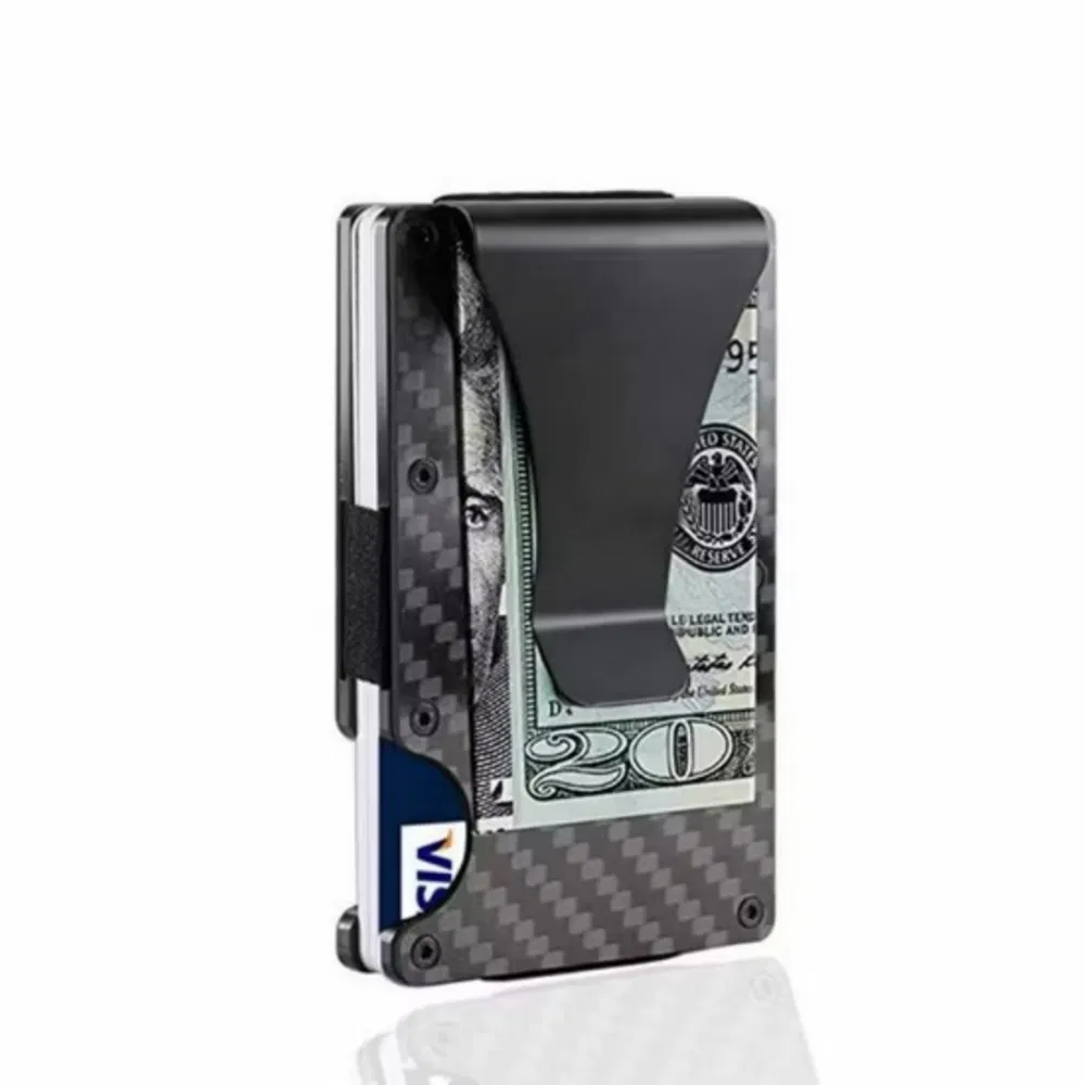 Минималистичный кошелек из карбона с защитой RFID