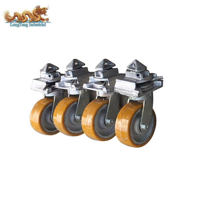 Easy Lock 3 Ton 5 Ton Wheel ISO Shipping Container Caster