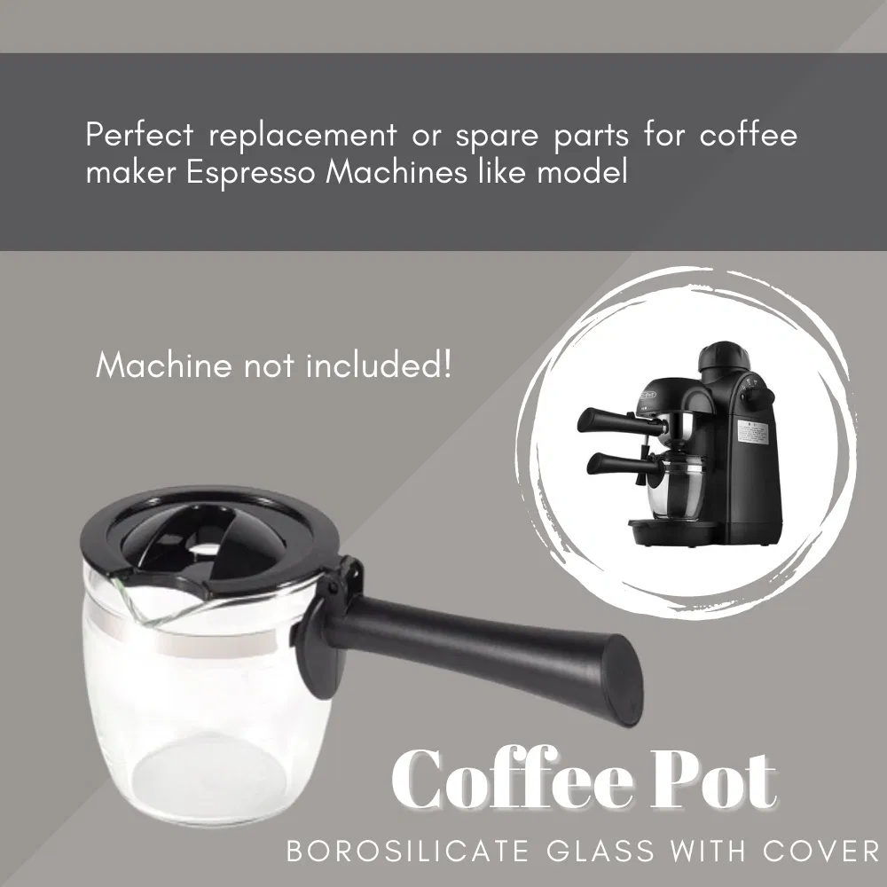 Coffee Pot Borosilicate Glass with Cover, Glass Coffee Machines Accessories Wbb13855