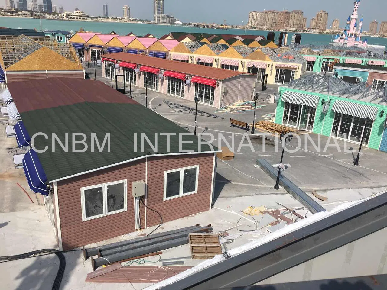 Prefabricated Light Steel Structure Caravan Hut for Outlets Shopping Village