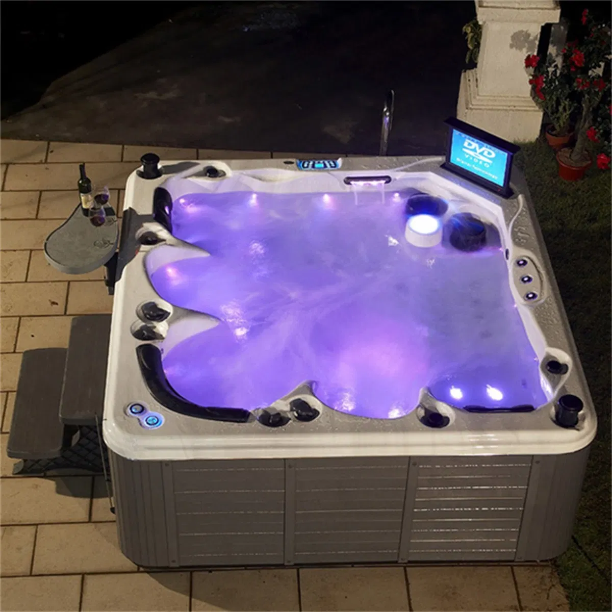 5 Persons Swim SPA Pool Whirlpool Acrylic SPA Bathtub Balboa Outdoor Hot Tub with TV