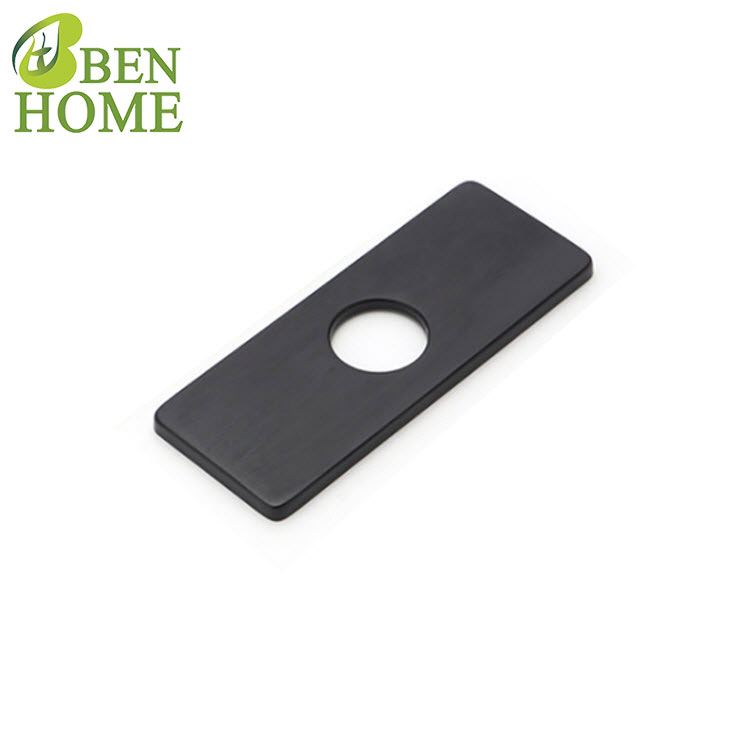 Sink Hole Cover Faucet Stainless Steel Plate with Black Deck Plate for Basin Faucet