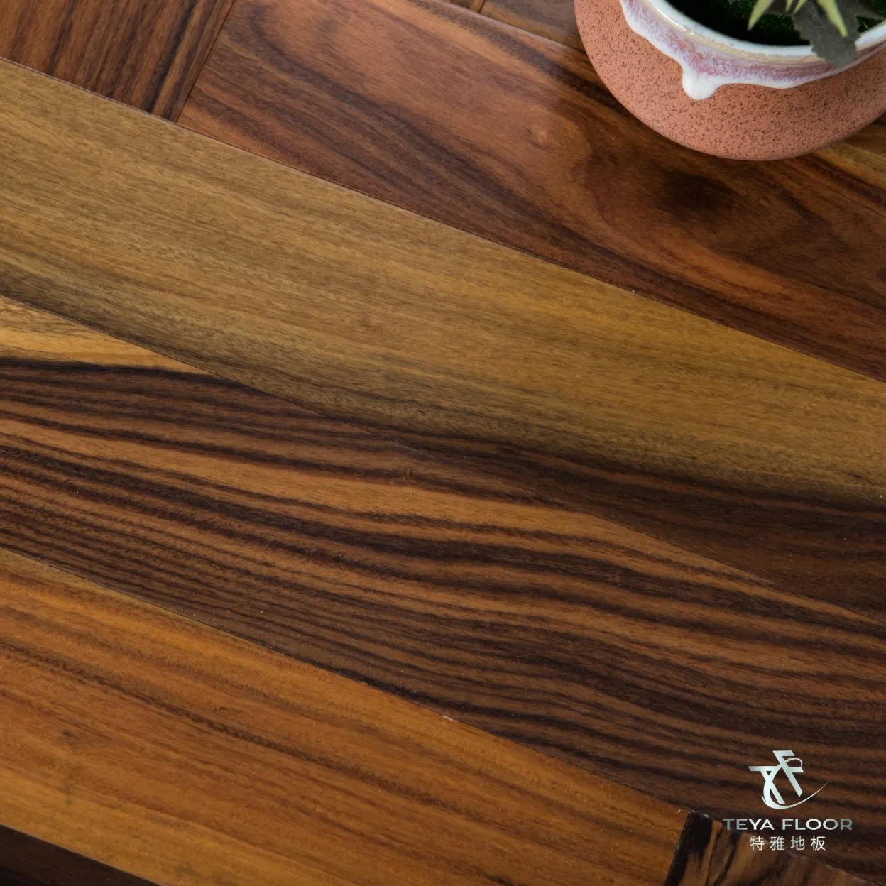 Инженерная доска паркетная Елочка Розовое дерево 15мм