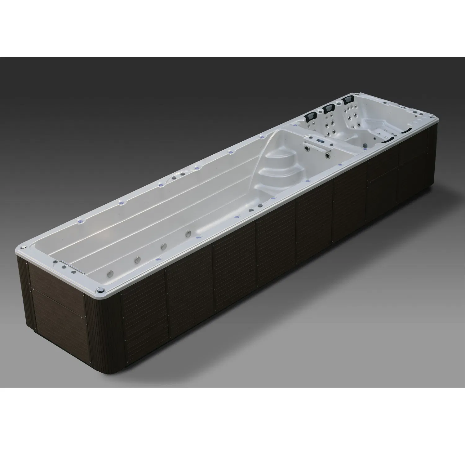 Наземный акриловый бассейн с гидромассажем