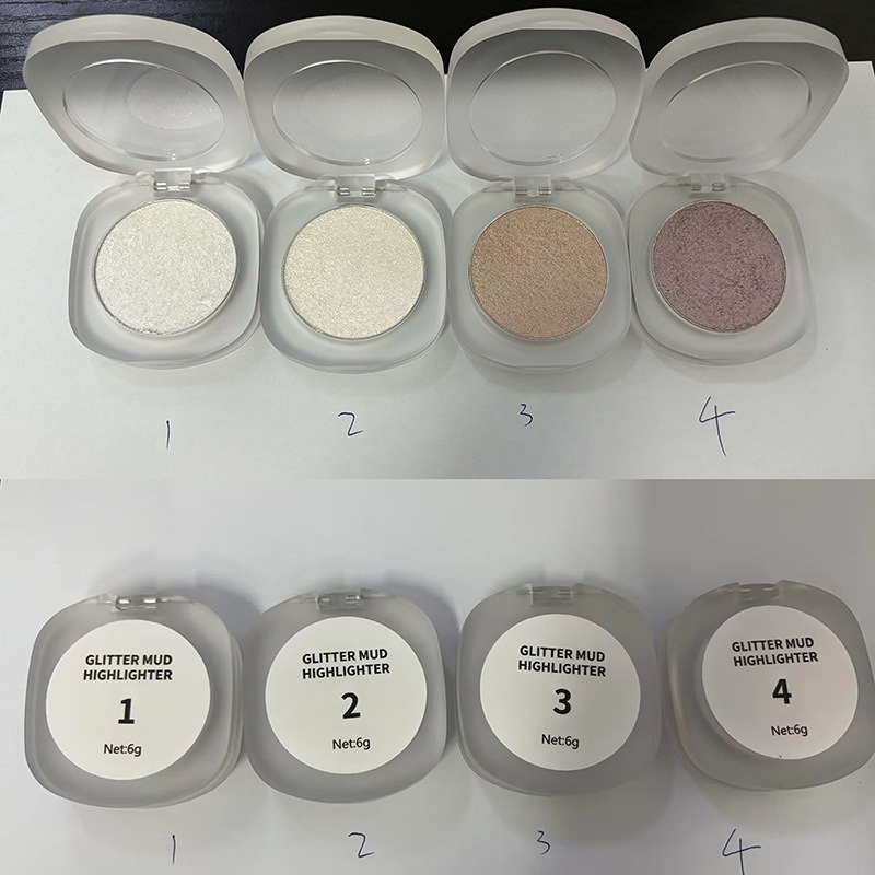 Vegan Makeup Factory Highlighter Palette Custom Brightening Glitter Mud Highlighter Your Logo