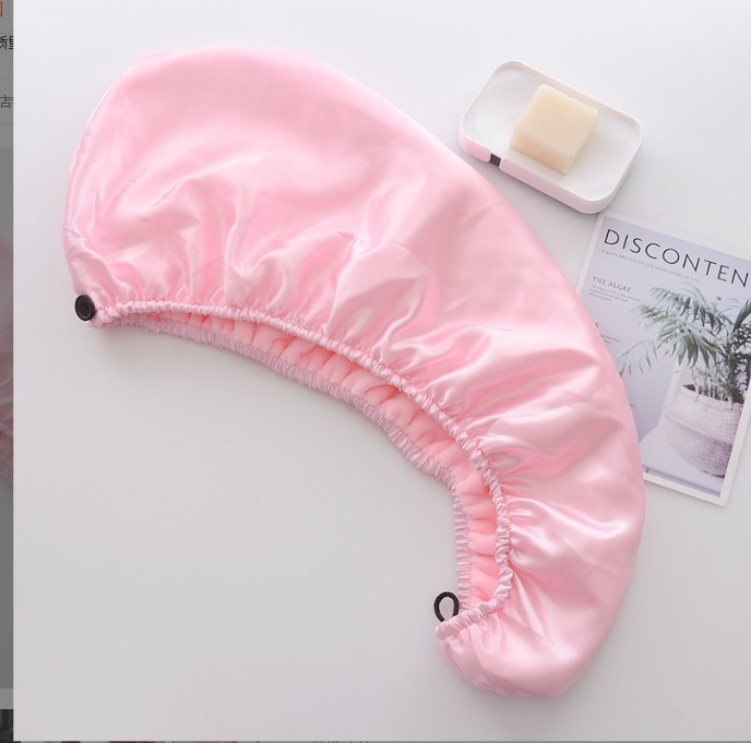 Pink Dry Hair Cap Absorbent Head Dry Towel