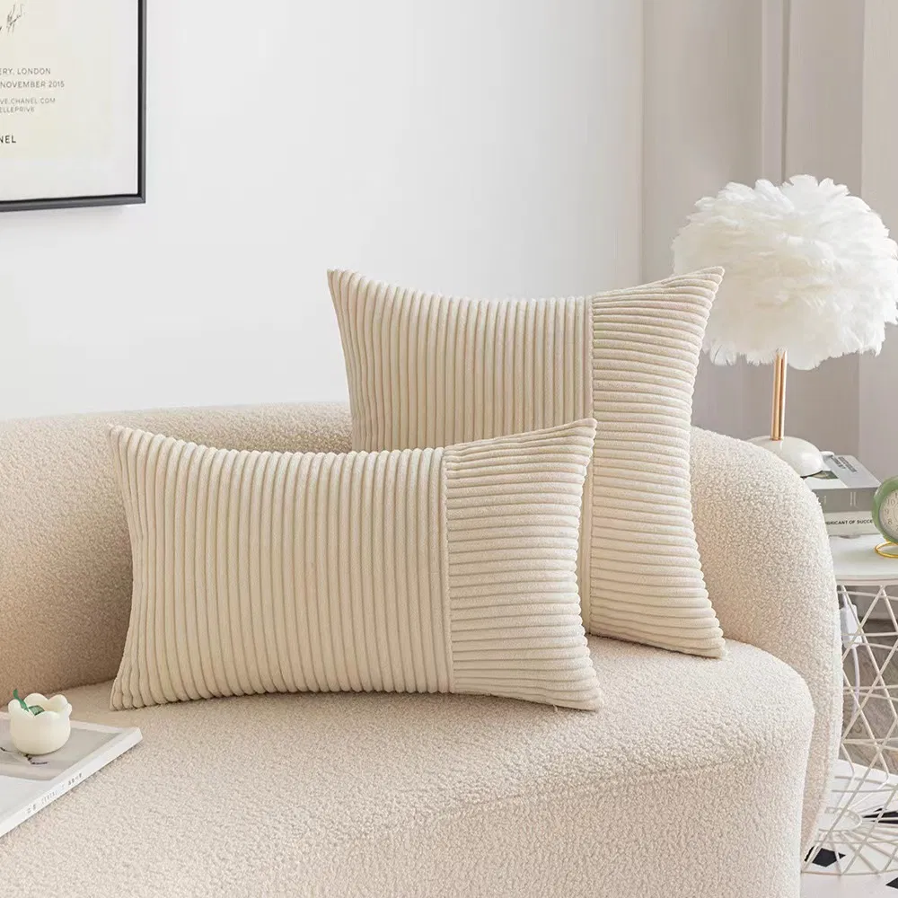 Custom Corduroy Pillowcase Ins Living Room Sofa Decoration Throw Cushion Cover Factory Wholesale Solid Pillow Cover
