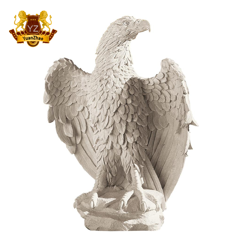 Home Decoration White Marble Eagle Sculpture for Sale