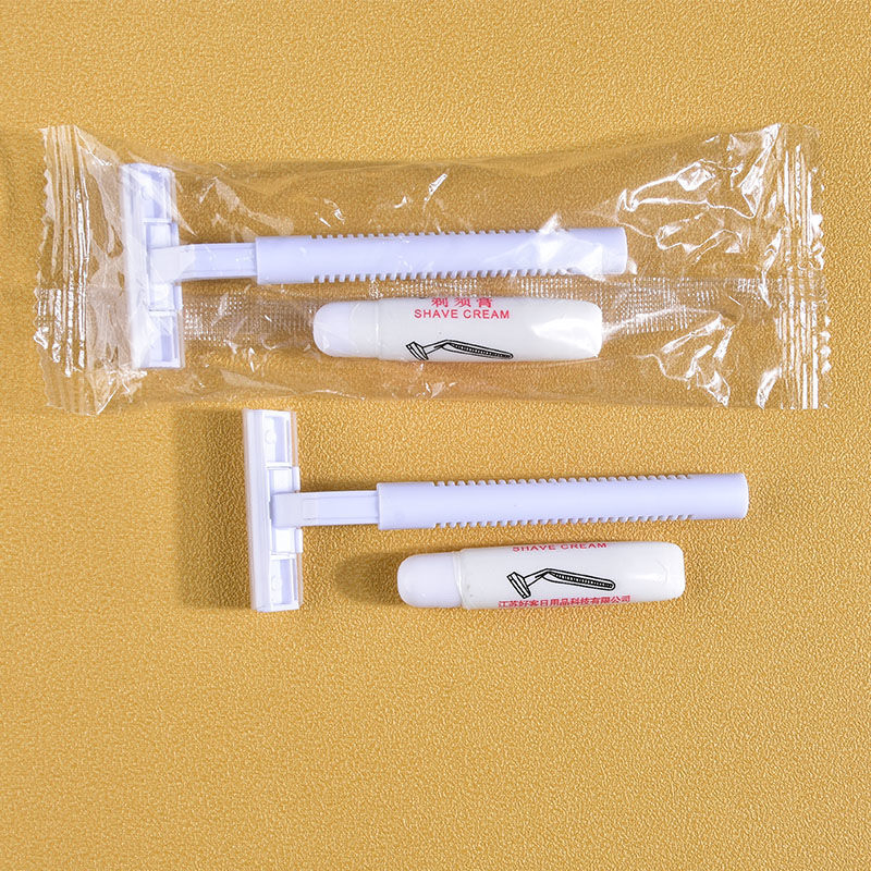 Hotel Plastic Razor with Shave Cream Men Shaving Disposable Razors