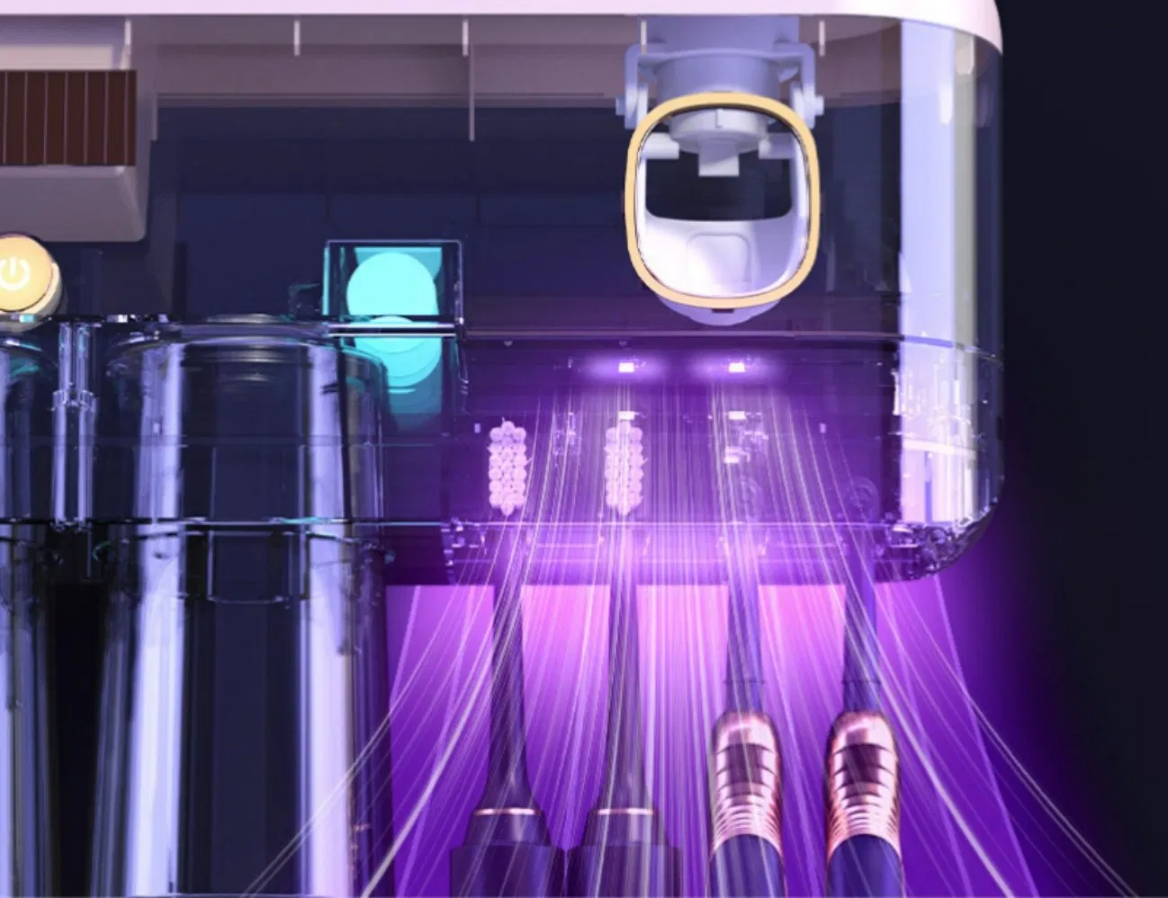 УФ-стерилизатор для зубных щеток с держателем