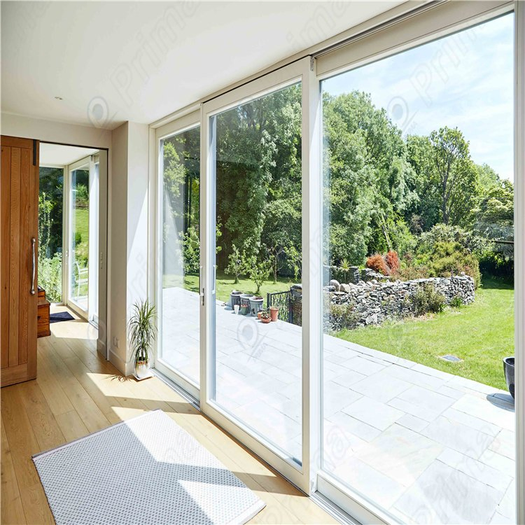 North American Canada Aluminum Frame Four Panels Exterior Folding Sliding Glass Doors