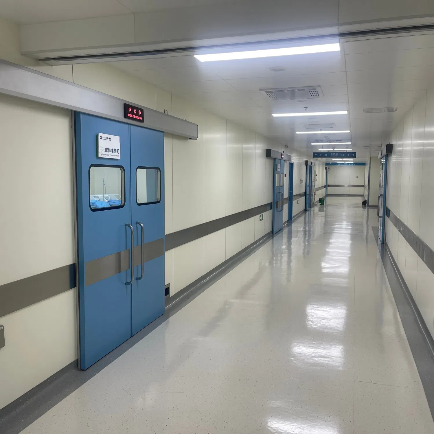 Stainless Steel Antibacterial Coated Automatic Sliding Door for Operating Room Hospital