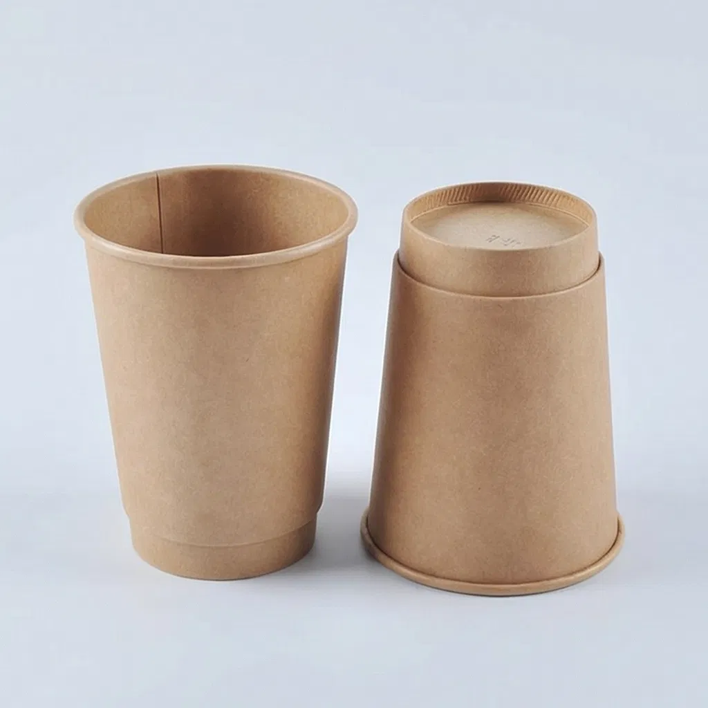 Бумажные кофейные чашки 8-20 унций с двойными стенками