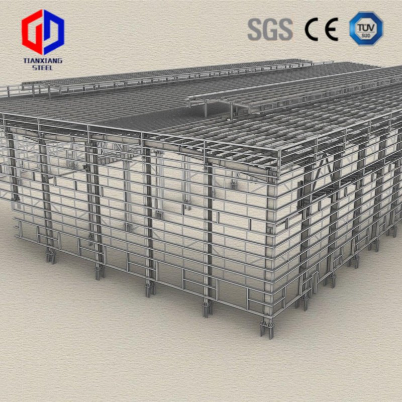 Prefabricated Steel Structure Building Design Cow Farm Shed