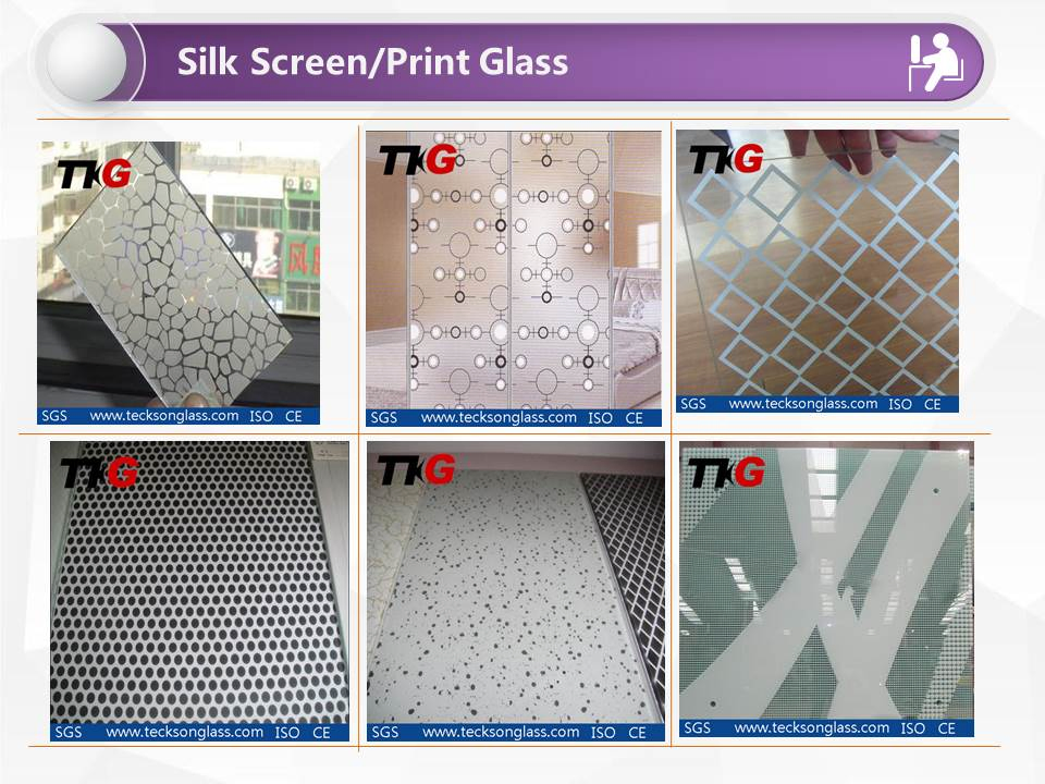 4mm Silk Screen Printing Glass Printed Building Glass Frost Ceramic Fritted with High Quality for Building Glass