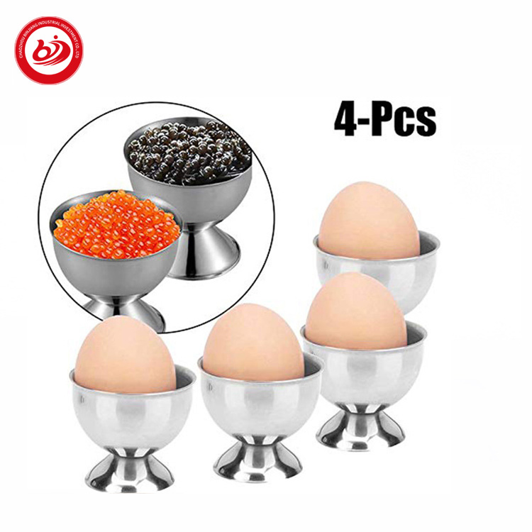 Wholesale Stainless Steel Egg Rack Stand Kitchen Restaurant Display Boiled Egg Cup Holder