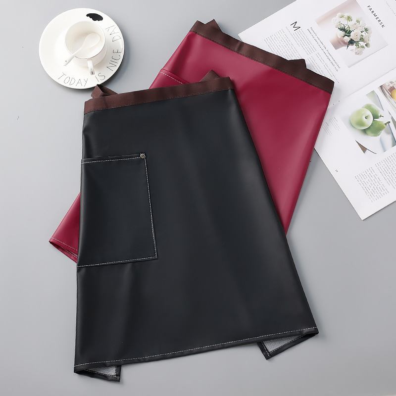 Leather Custom Logo Printing New Barber Salon Hairstyle Apron Hand Made Heat Resistance Men BBQ Work Tool Apron