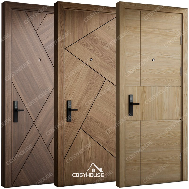 Modern Interior Wooden Doors for Bedroom and Living Room Custom Design MDF or Solid Wood Room Doors with Soundproof and Stylish Finish