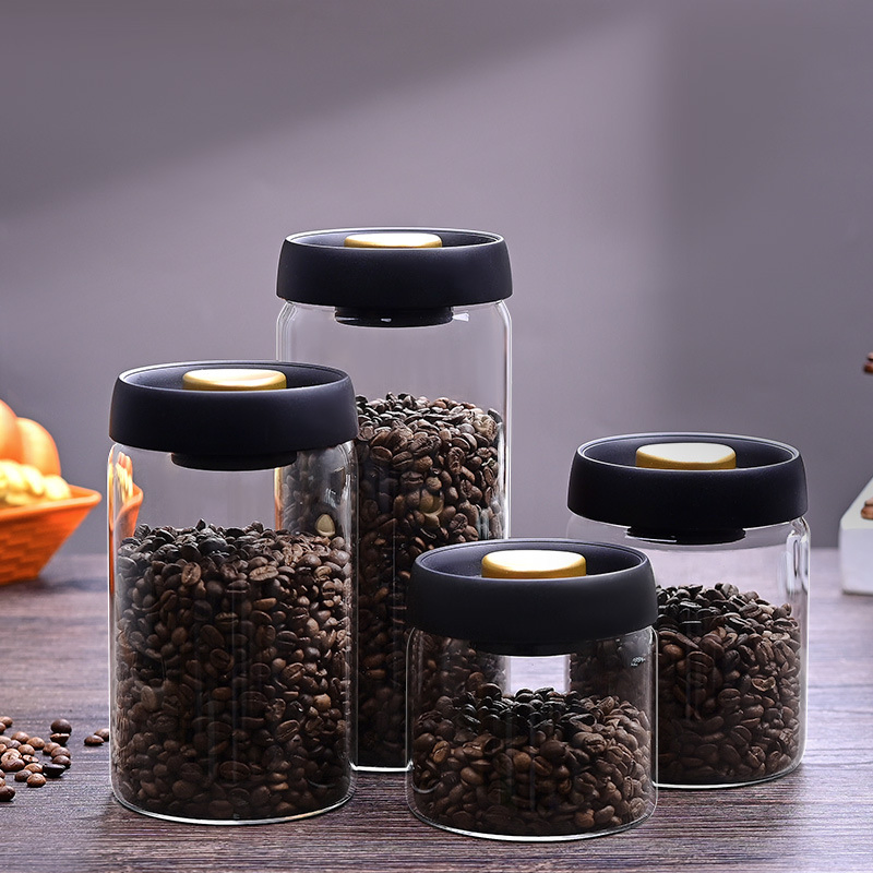 Vacuum-Sealed Coffee Bean Jar for Ultimate Freshness Preservation