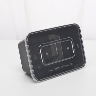 PP Black Microwave Freeze Safe Black Meal Prep Plastic Takeaway Food Container