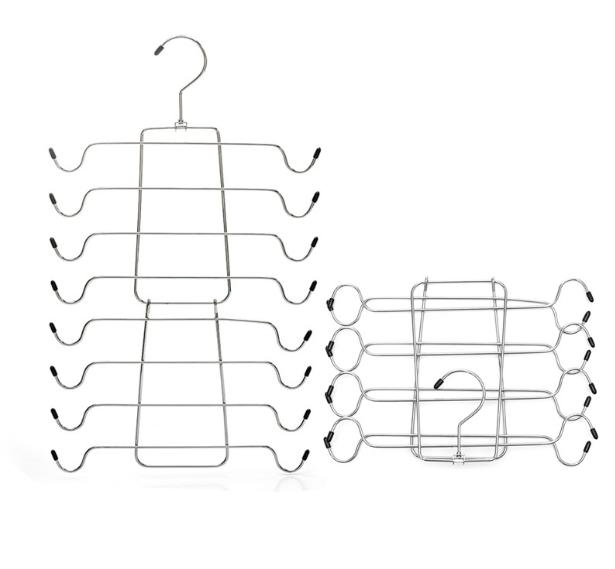 Металлическая складная вешалка для одежды и белья