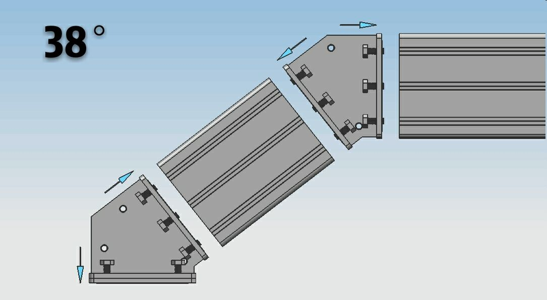 Steel Gp 38 Degree Stairway Assembly Set for Stairway and Platform System
