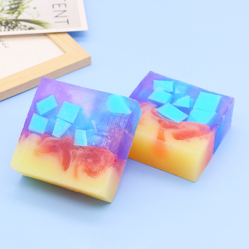 Acne Treatment Handmade Bath Soap Remove Dark Spot Whitening Antiseptic Basil Mint Plants Bar Soap