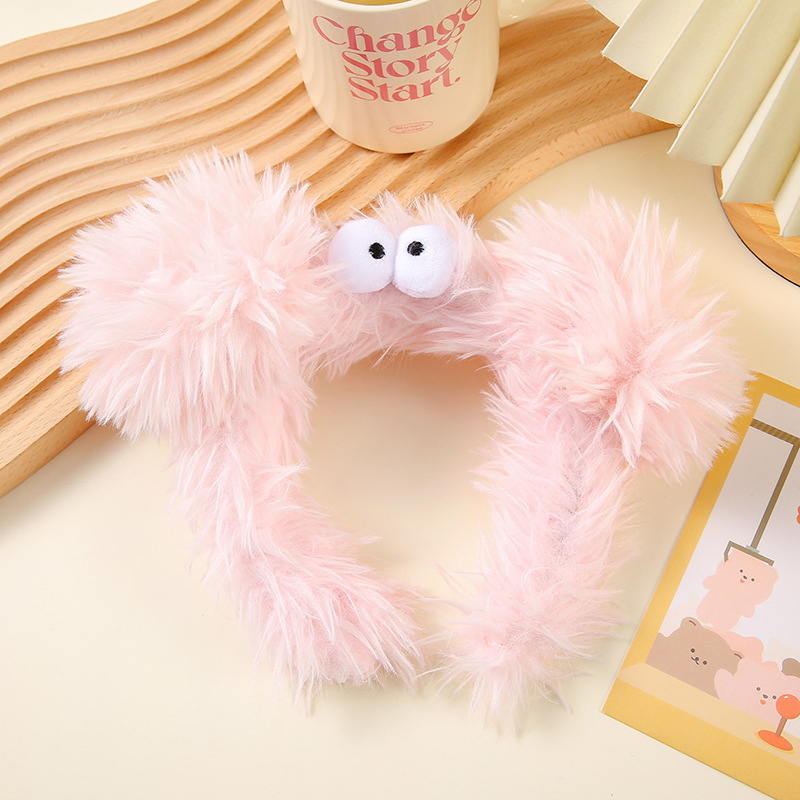 Ugly-Cute and Funny Fluffy Hairband for Face Washing and Face Masks
