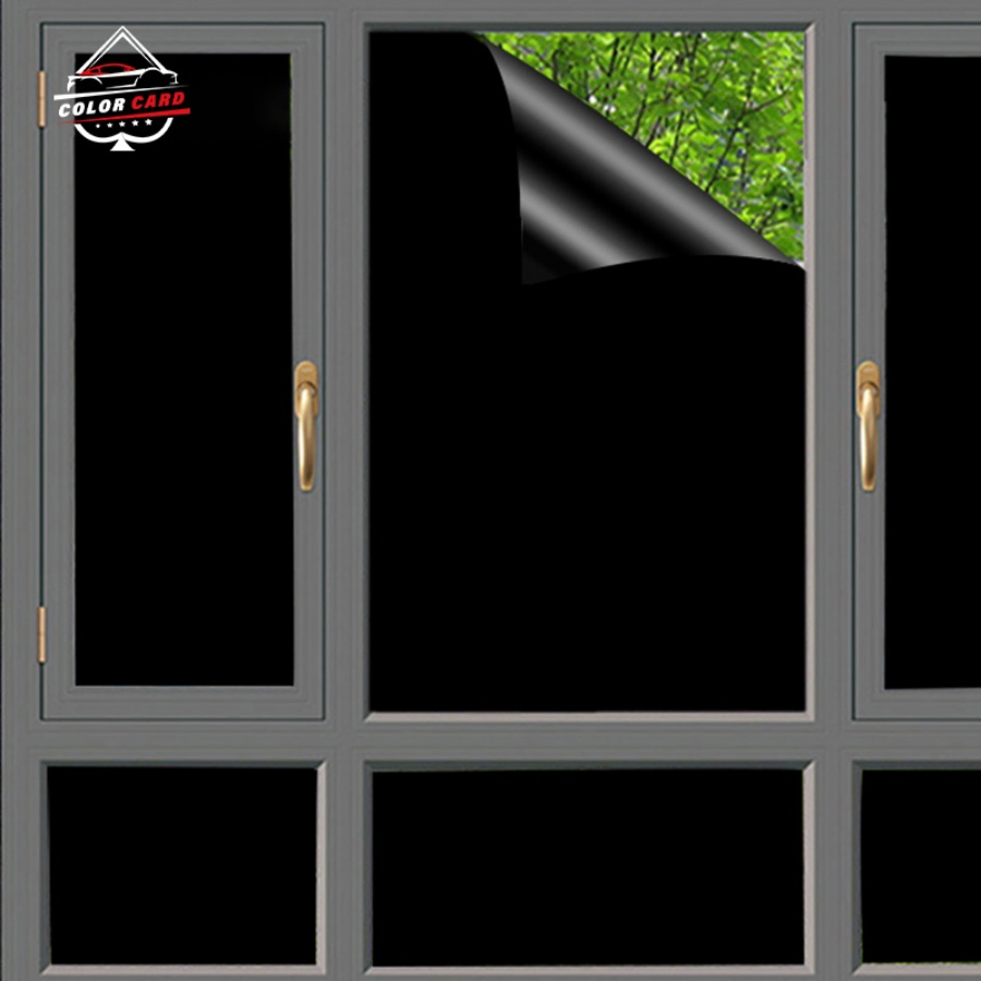 Black Is Opaque to Light One-Way Perspective Privacy Window Architectural Film