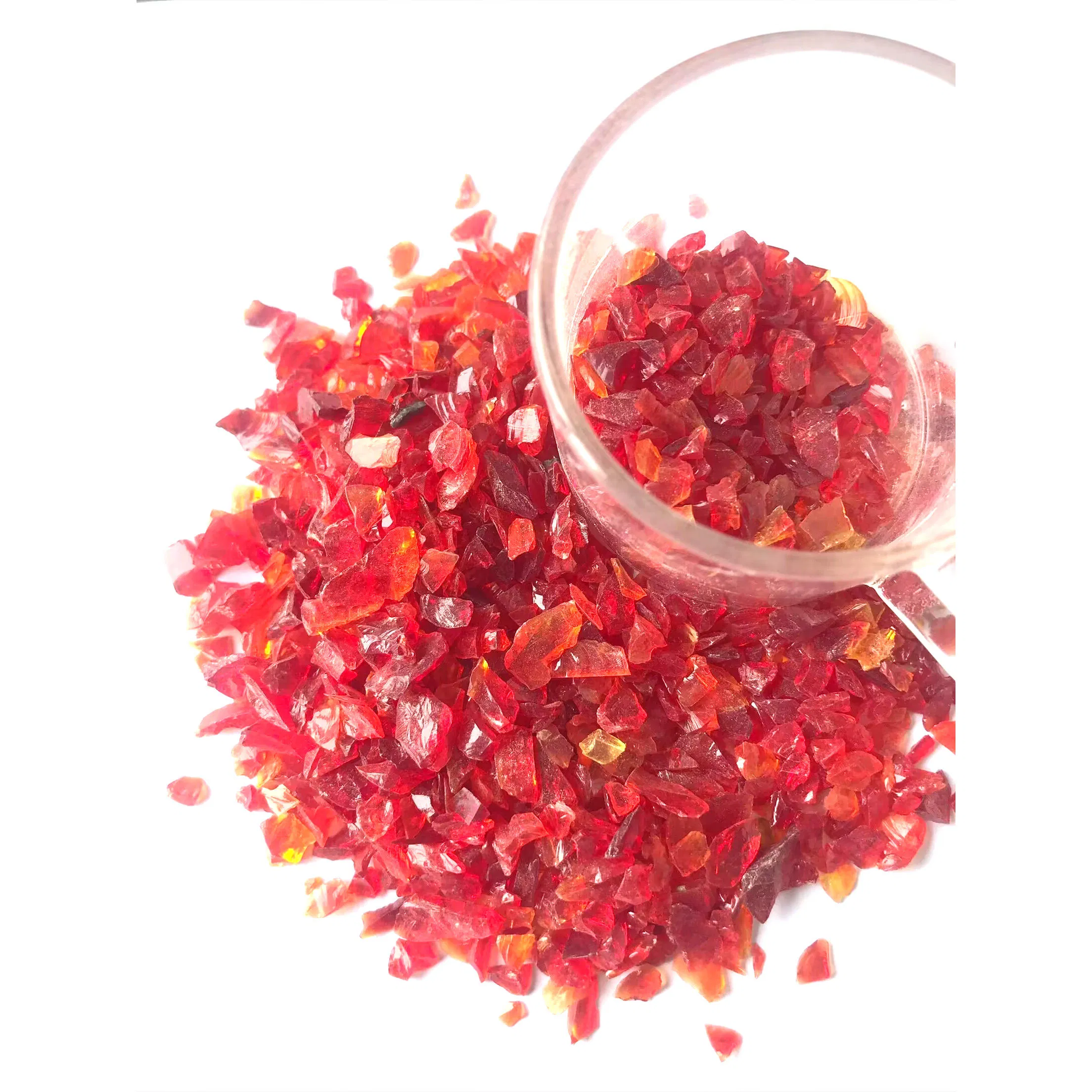 Clear Blue and Pink Crushed Glass Chips for Epoxy Flooring