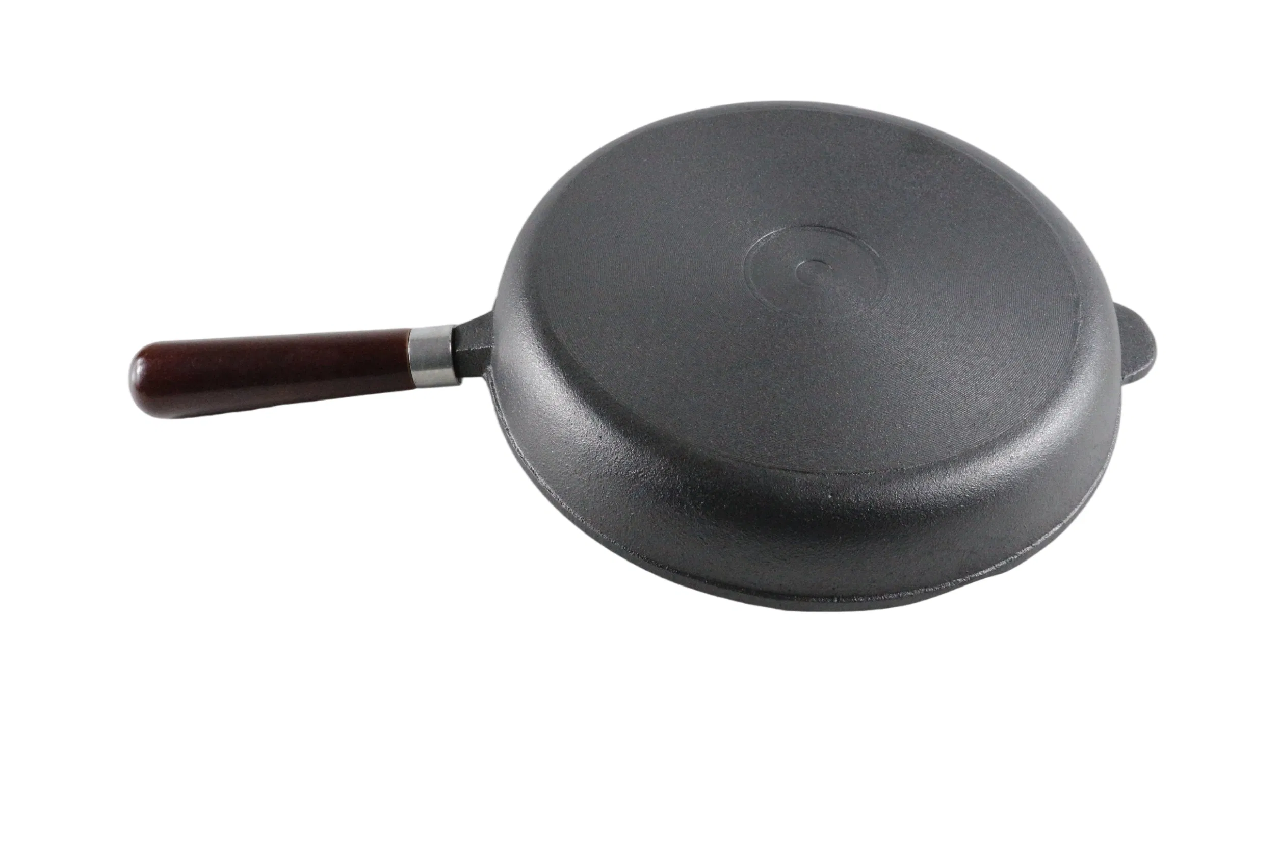 Чугунная сковорода с антипригарным покрытием и ручкой