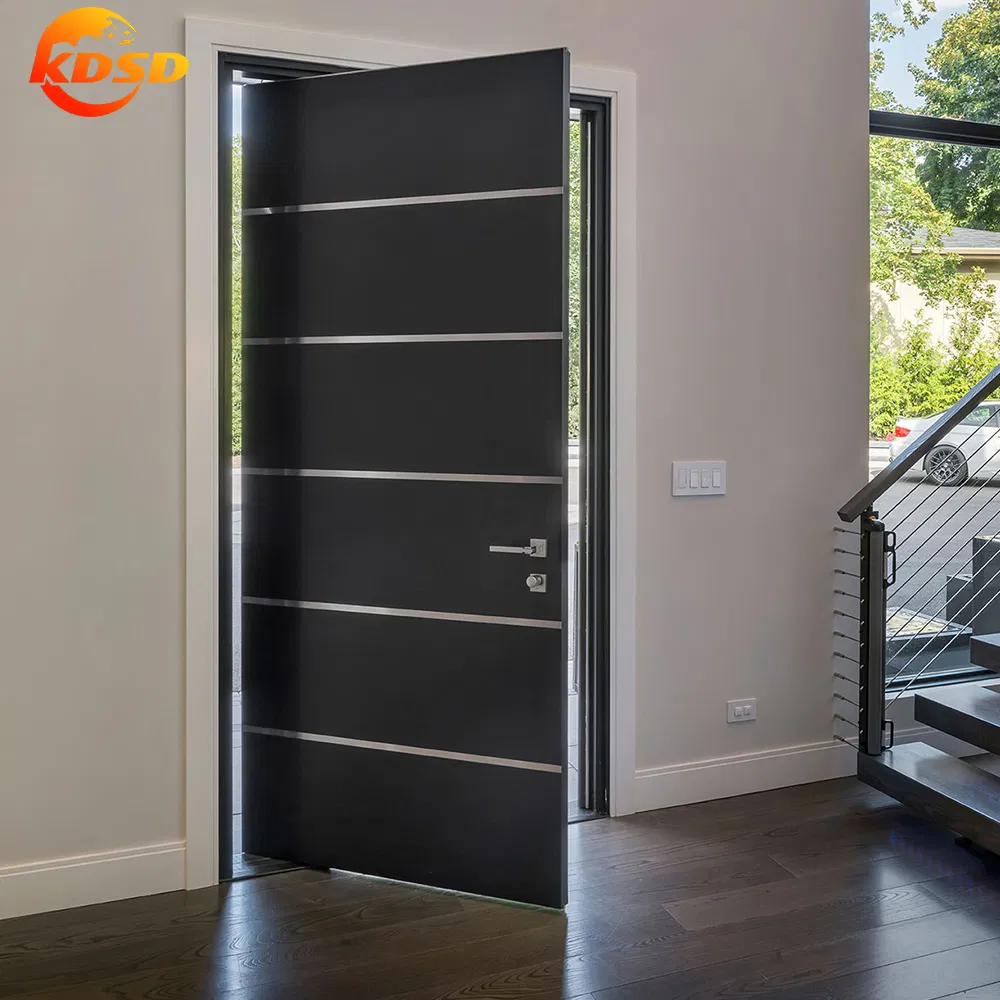 Popular Style Modern Large Windproof Aluminum Alloy Security Entrance Front Door