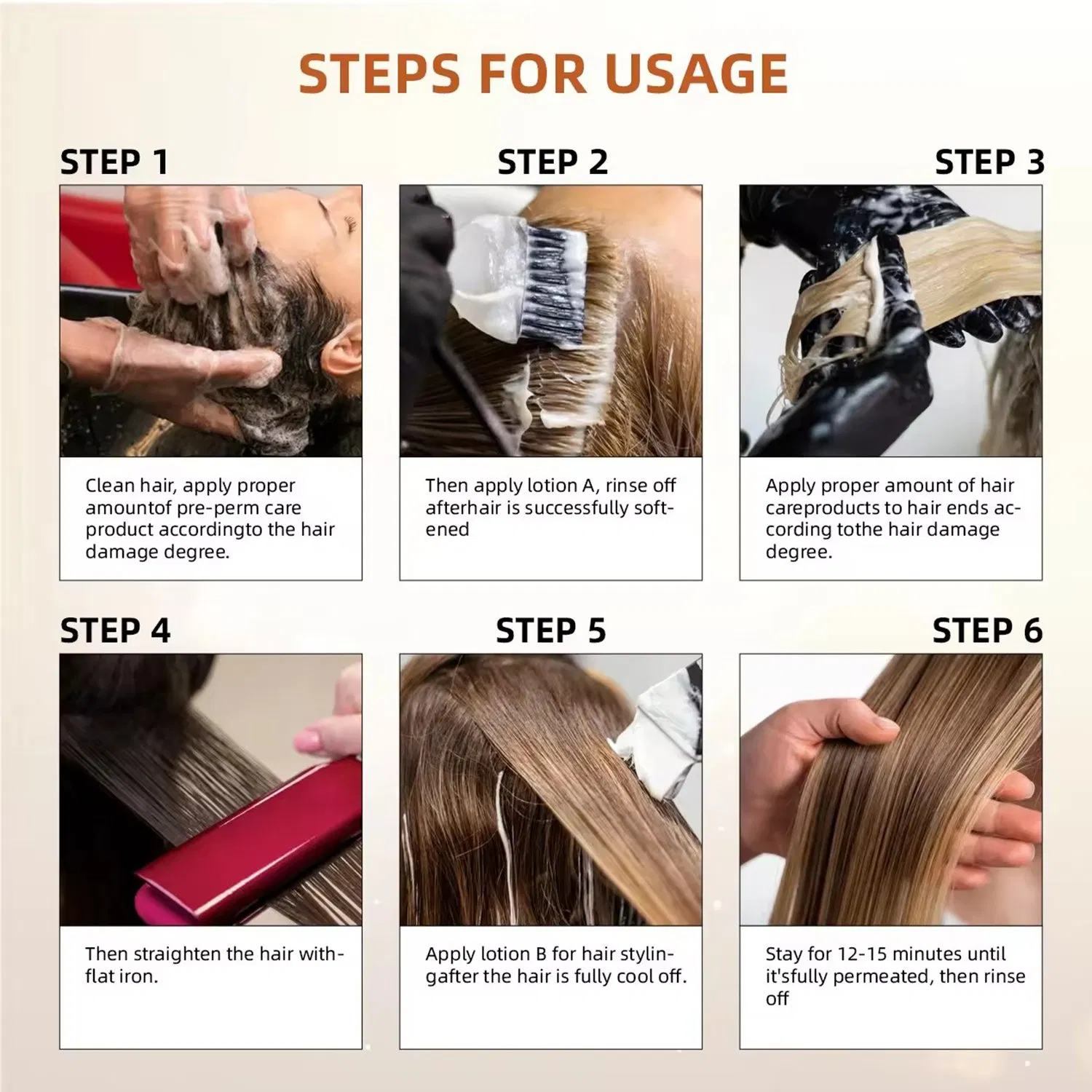 500ml Salon Chemical Perming Rebonding Hair Straightening Cream
