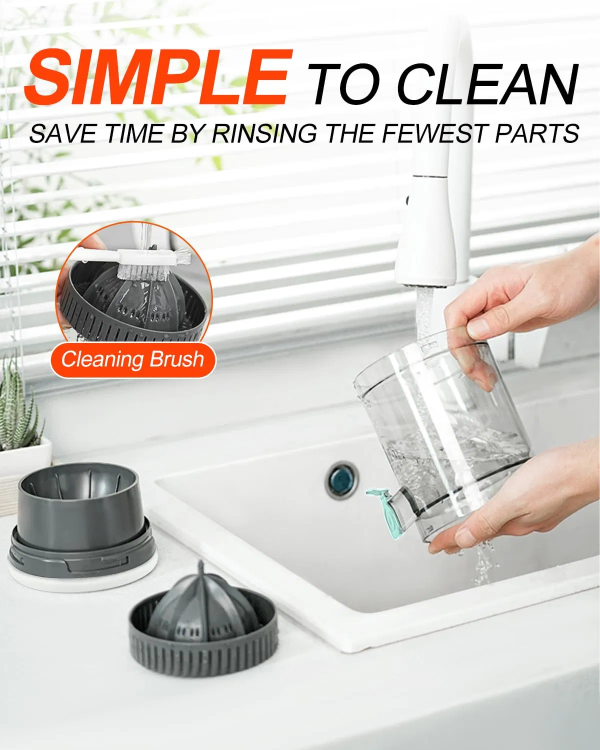 Portable Electric Juicer Blender with USB Rechargeable and Cleaning Brush