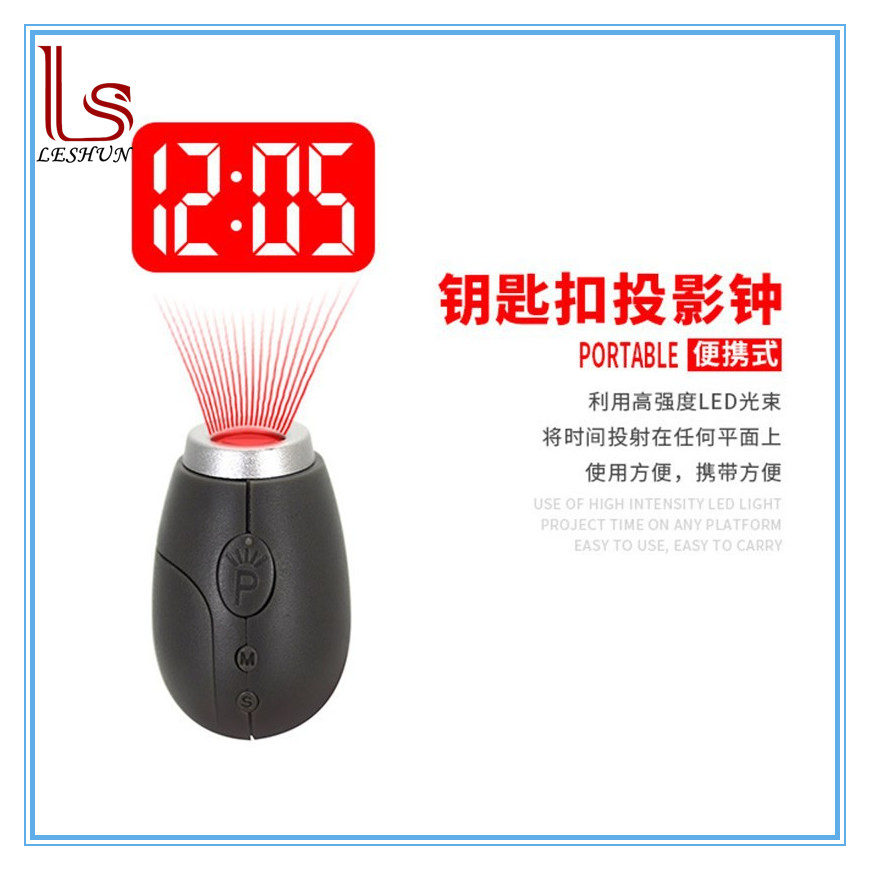 LCD Mini Projector Electronic Clock Digital Desktop Clock and Time Projection