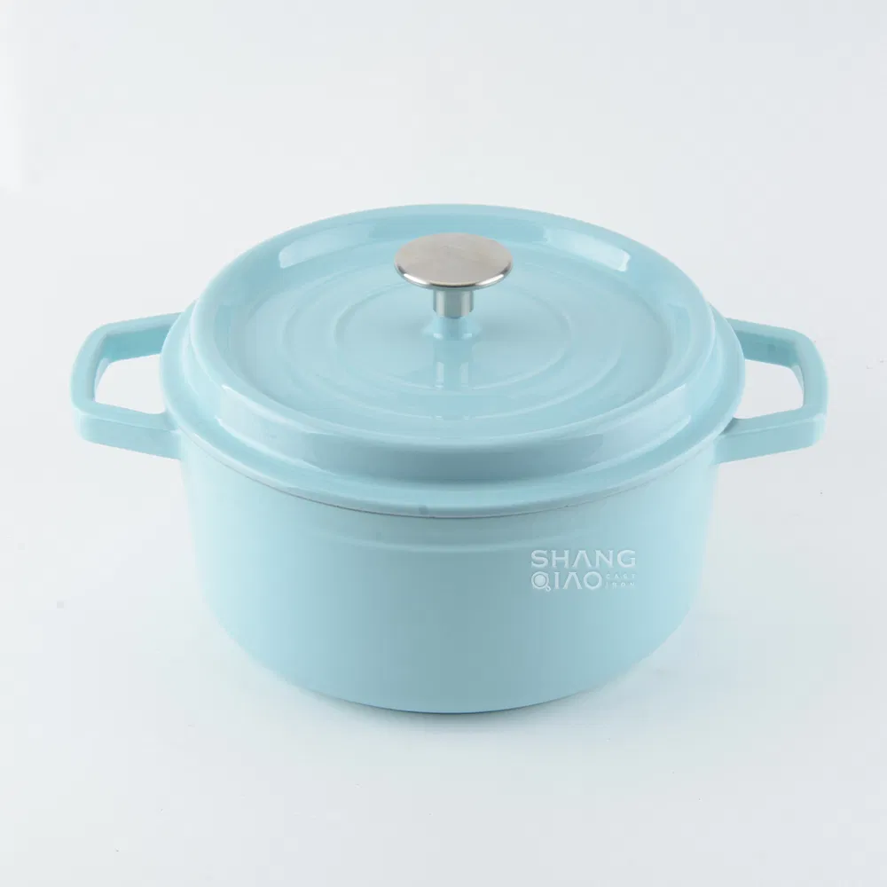 Чугунная эмалированная жаровня для хлеба с двумя ручками